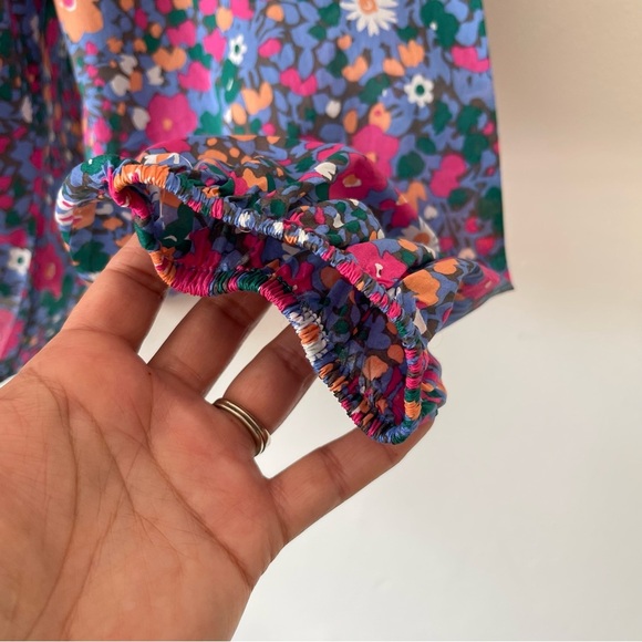 Rails pink Leilani floral cotton blouse top size Medium preowned - Picture 3 of 7